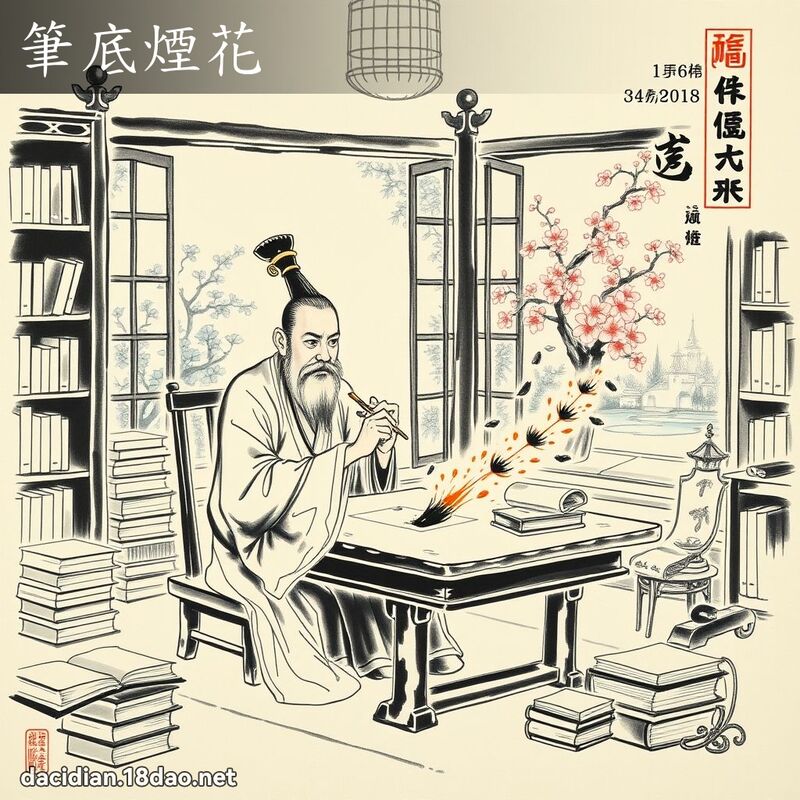 筆底煙花 配图