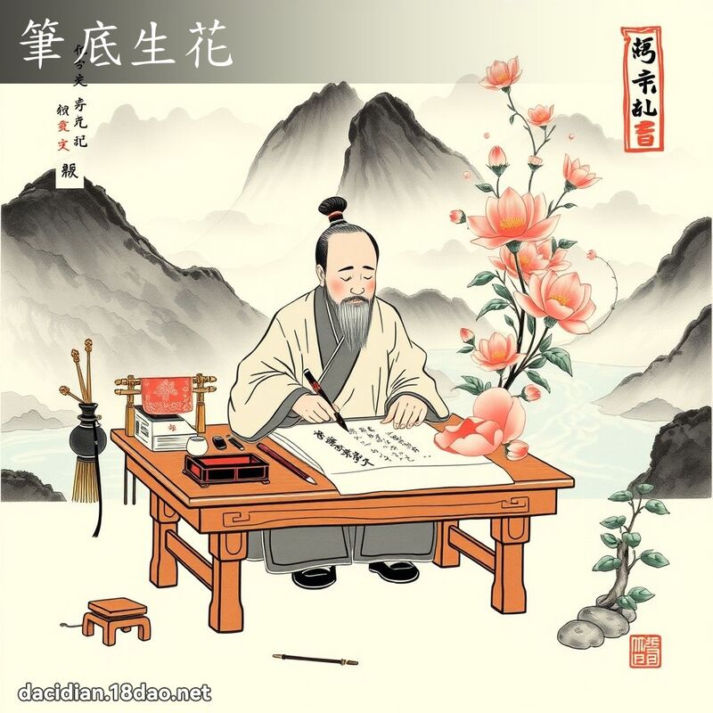 筆底生花 配图