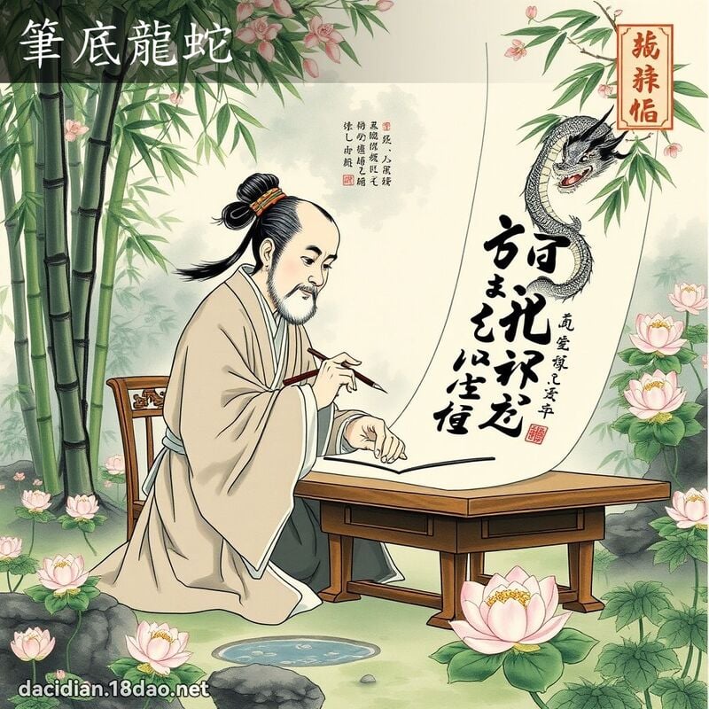 筆底龍蛇 配图