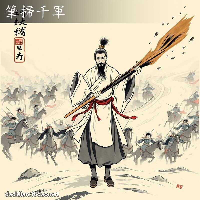 筆掃千軍 - 中華成語配圖