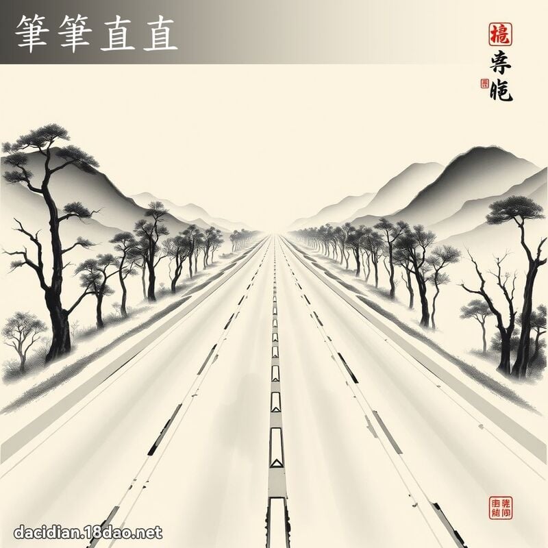 筆筆直直 配图