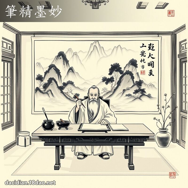 筆精墨妙 配图