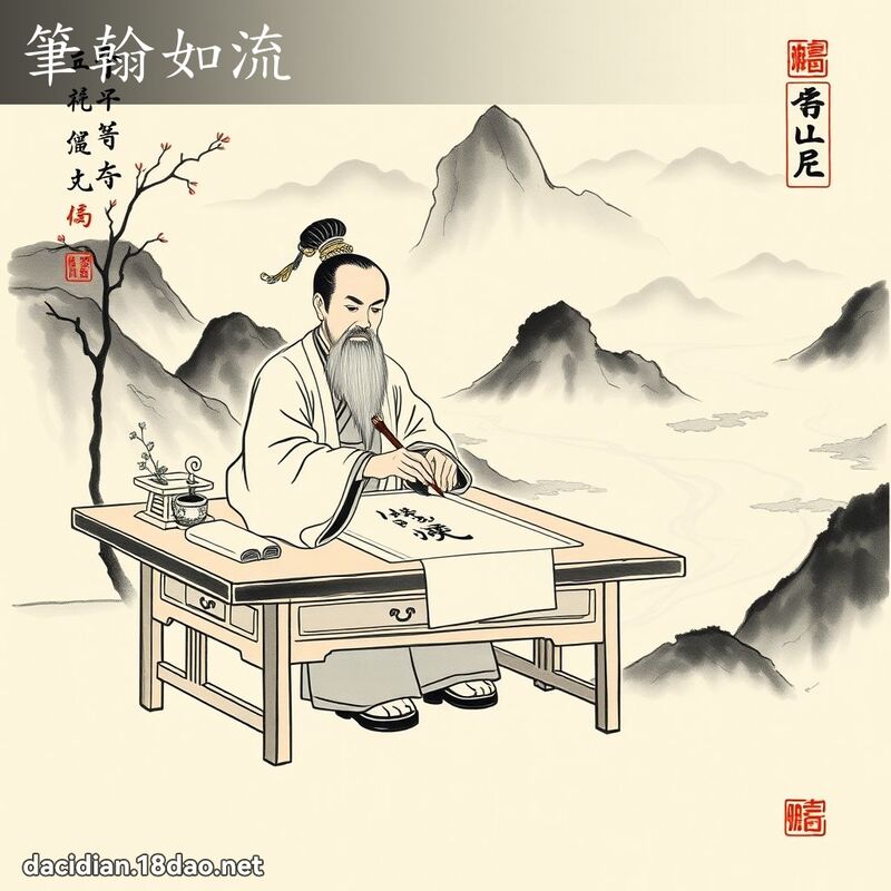 筆翰如流 配图
