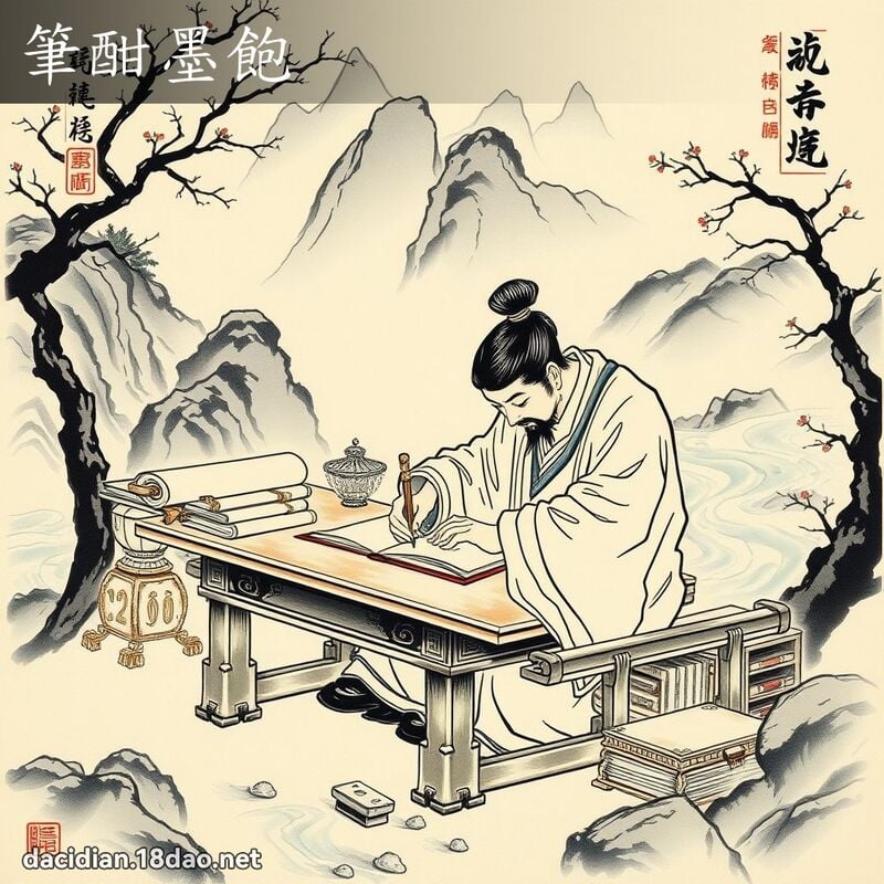 筆酣墨飽 配图
