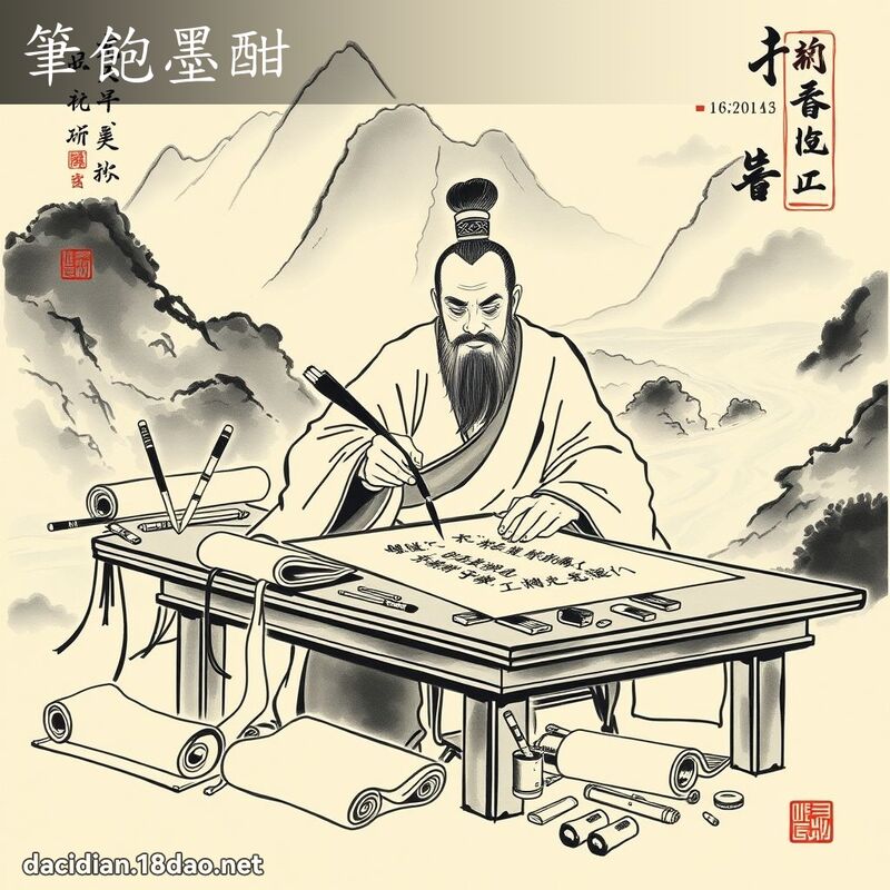 筆飽墨酣 配图