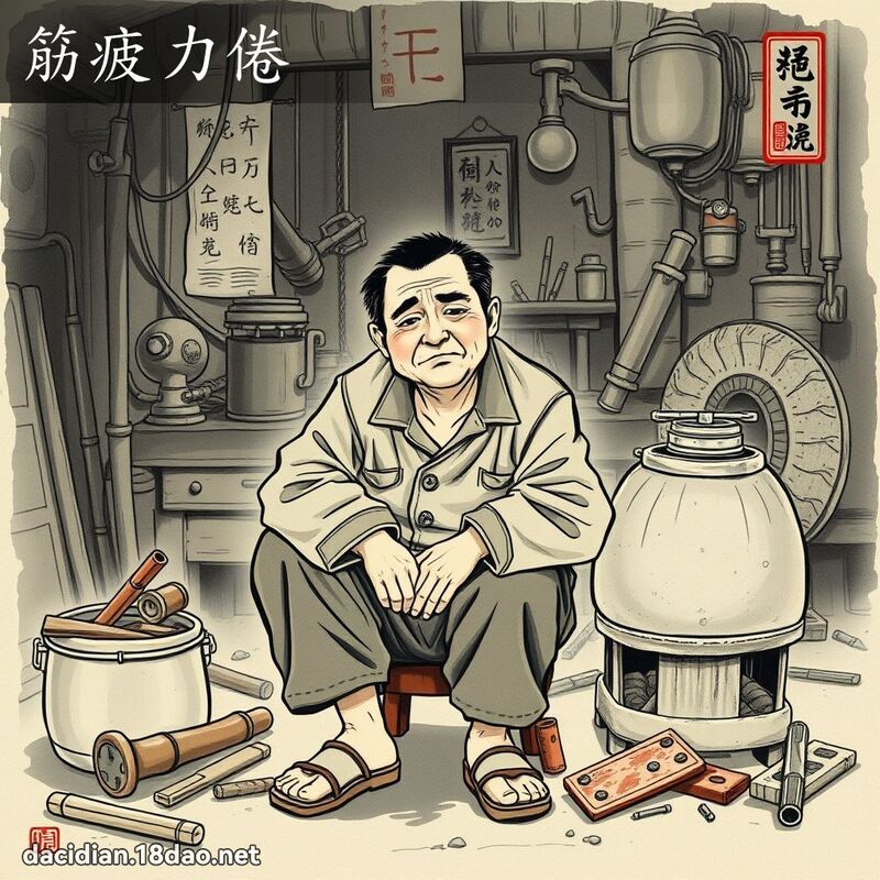 筋疲力倦 配图