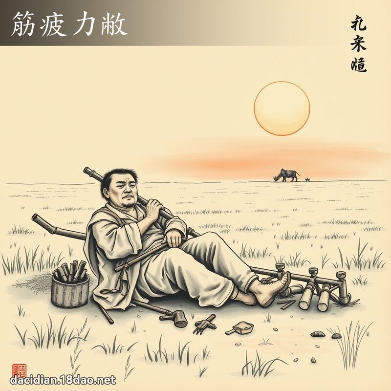 筋疲力敝 配图