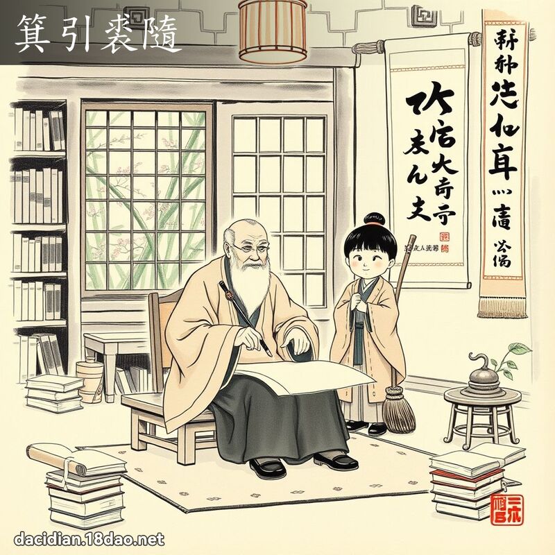箕引裘隨 配图