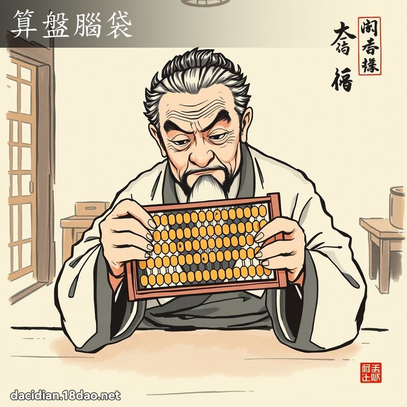 算盤腦袋 配图