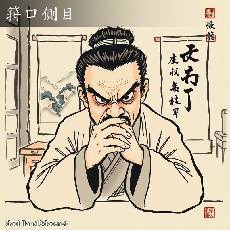 箝口側目 配图