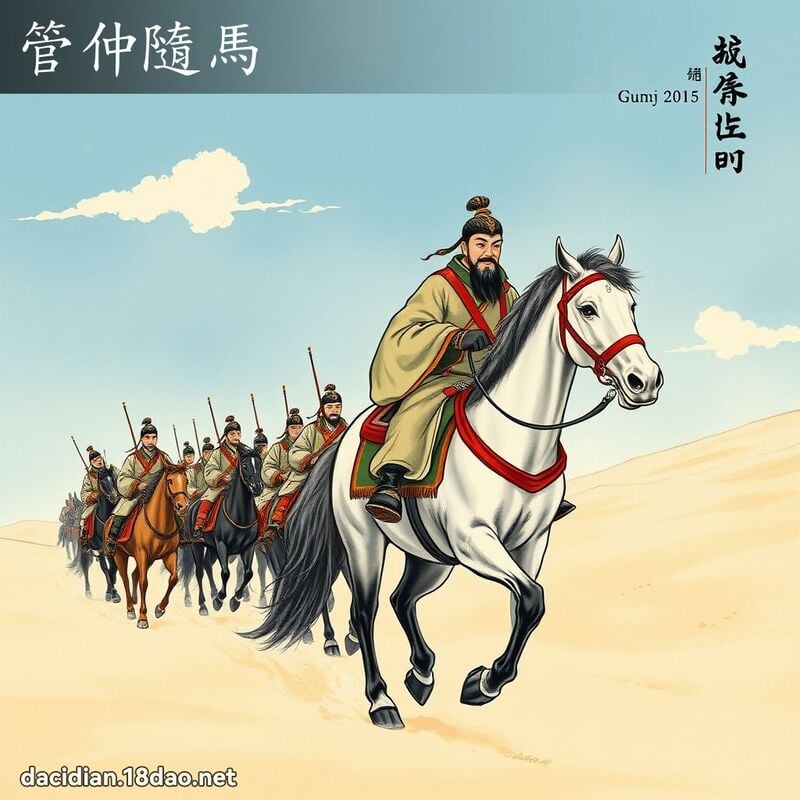 管仲隨馬 配图