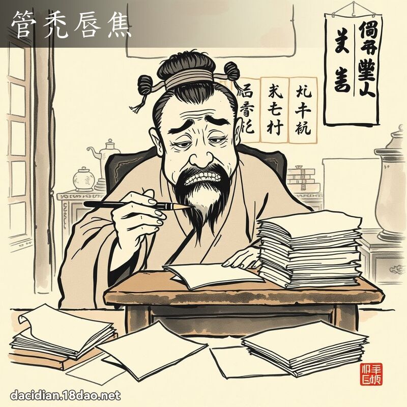 管禿唇焦 配图