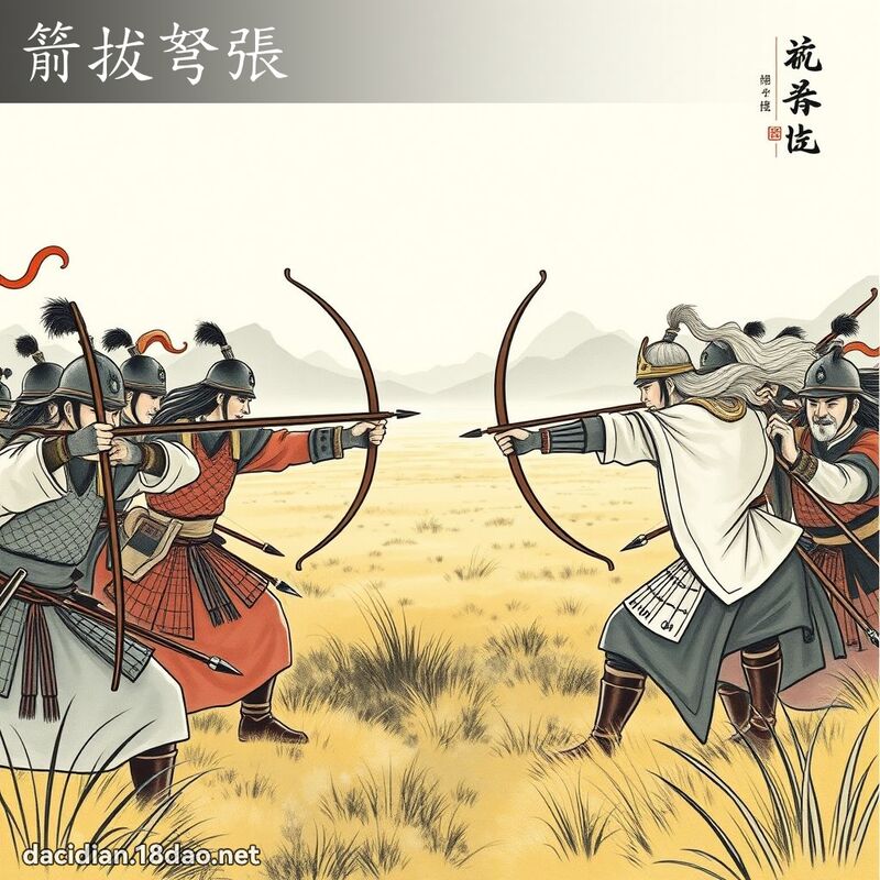 箭拔弩張 配图