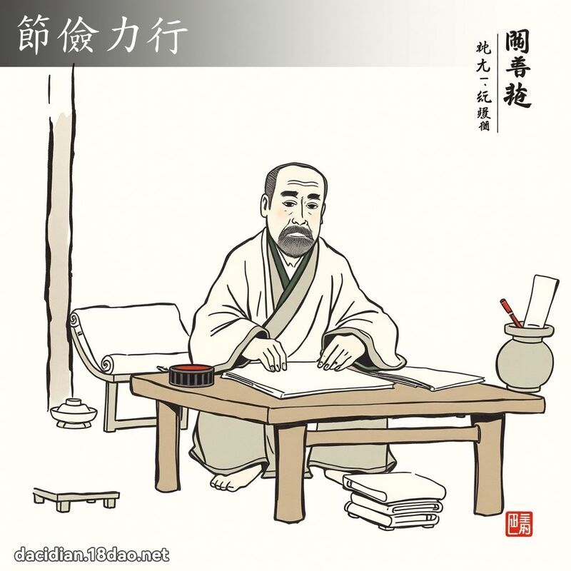 節儉力行 配图