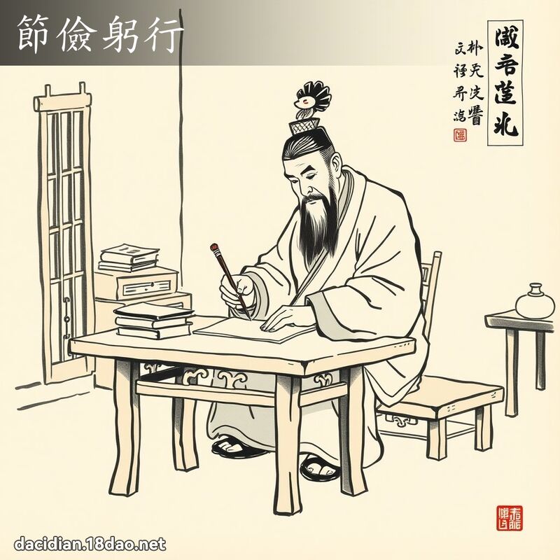 節儉躬行 配图