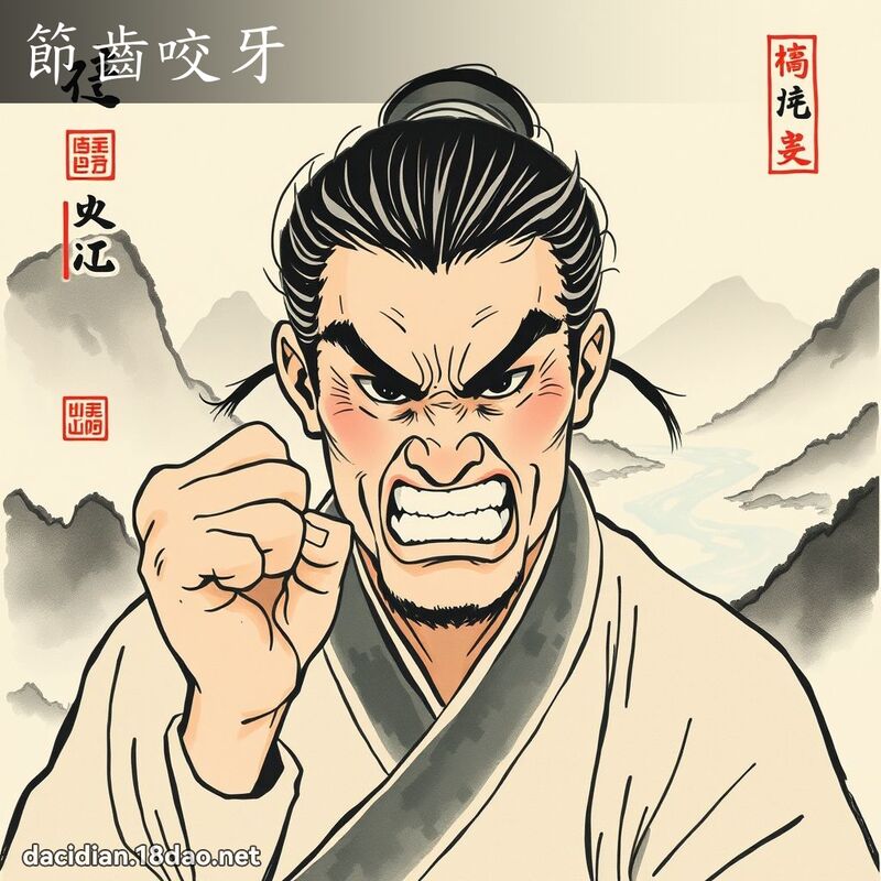 節齒咬牙 配图