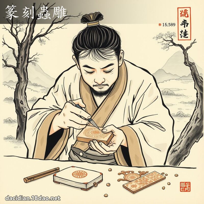 篆刻蟲雕 配图