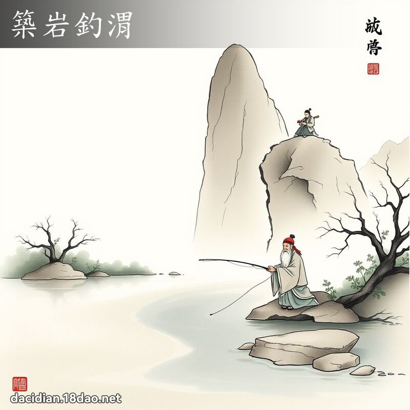 築岩釣渭 配图