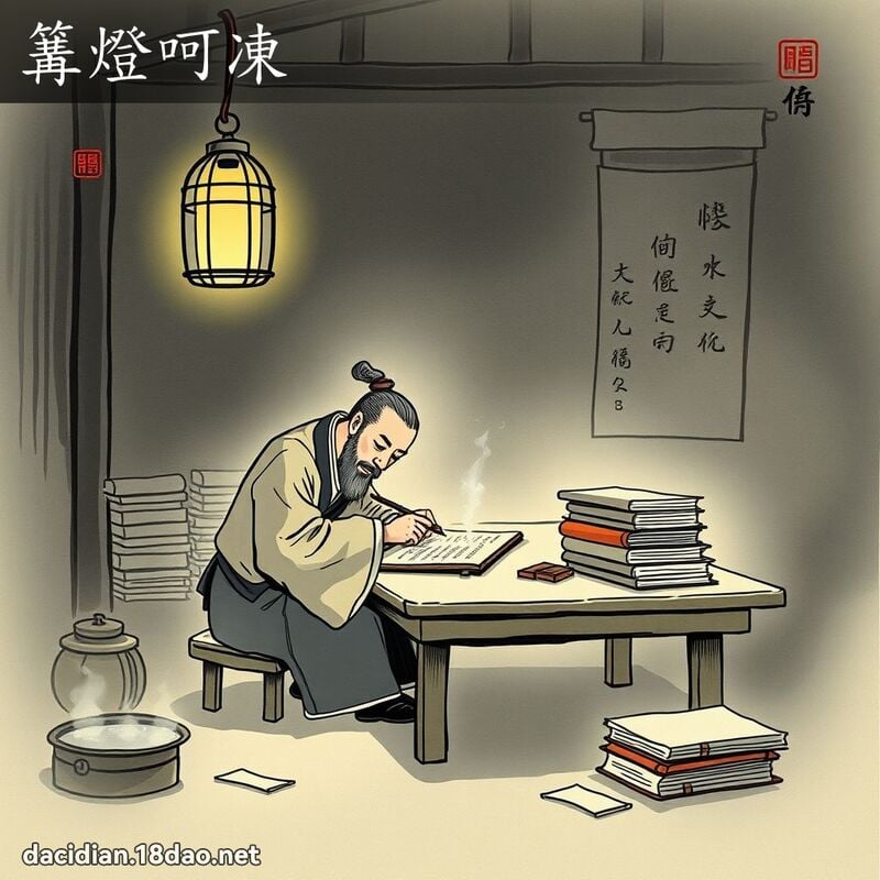 篝燈呵凍 配图