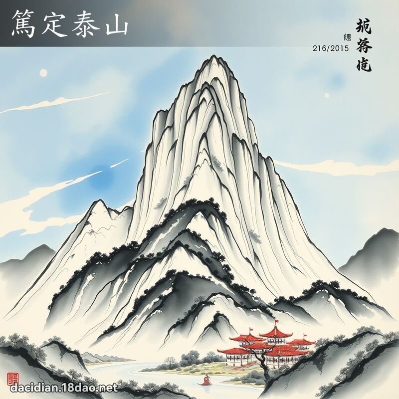 篤定泰山 配图
