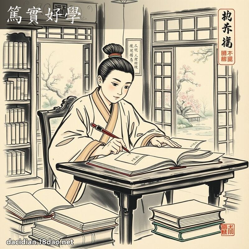 篤實好學 配图