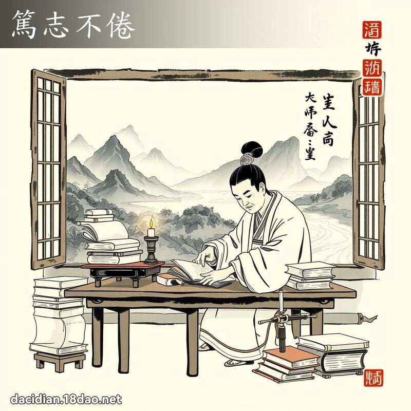 篤志不倦 配图