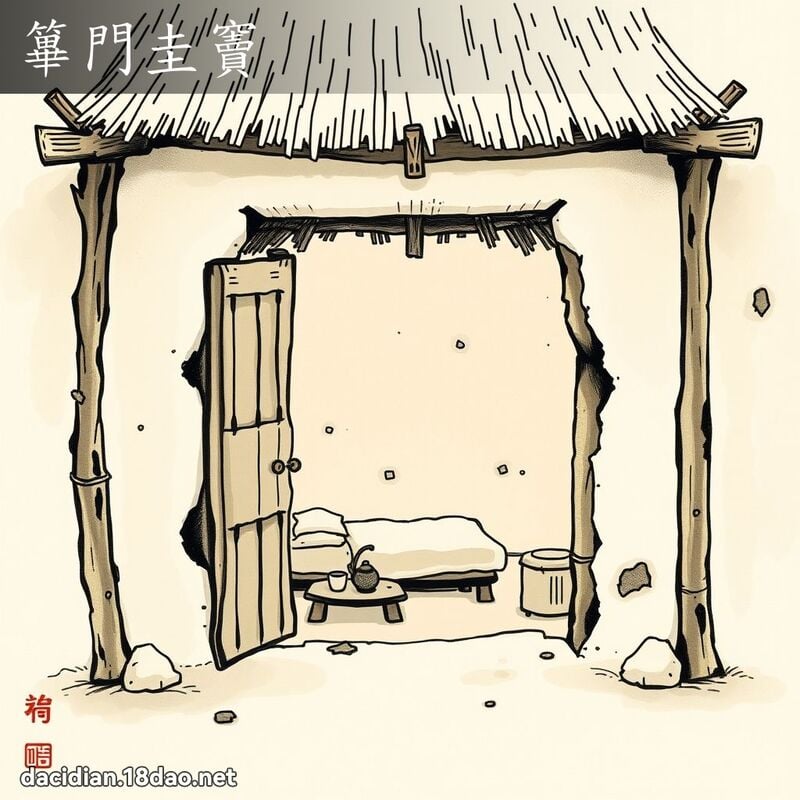 篳門圭竇 配图