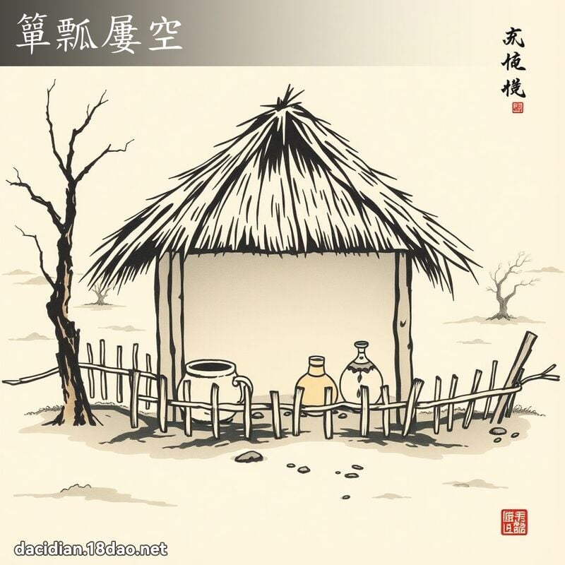 簞瓢屢空 配图