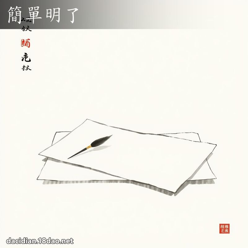 簡單明了 - 中華成語配圖