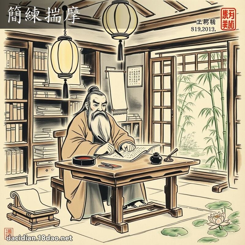 简练揣摩 配图