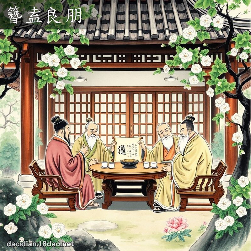 簪盍良朋 配图