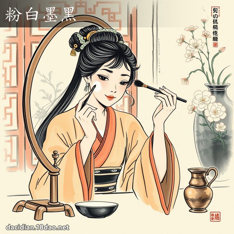 粉白墨黑 配图