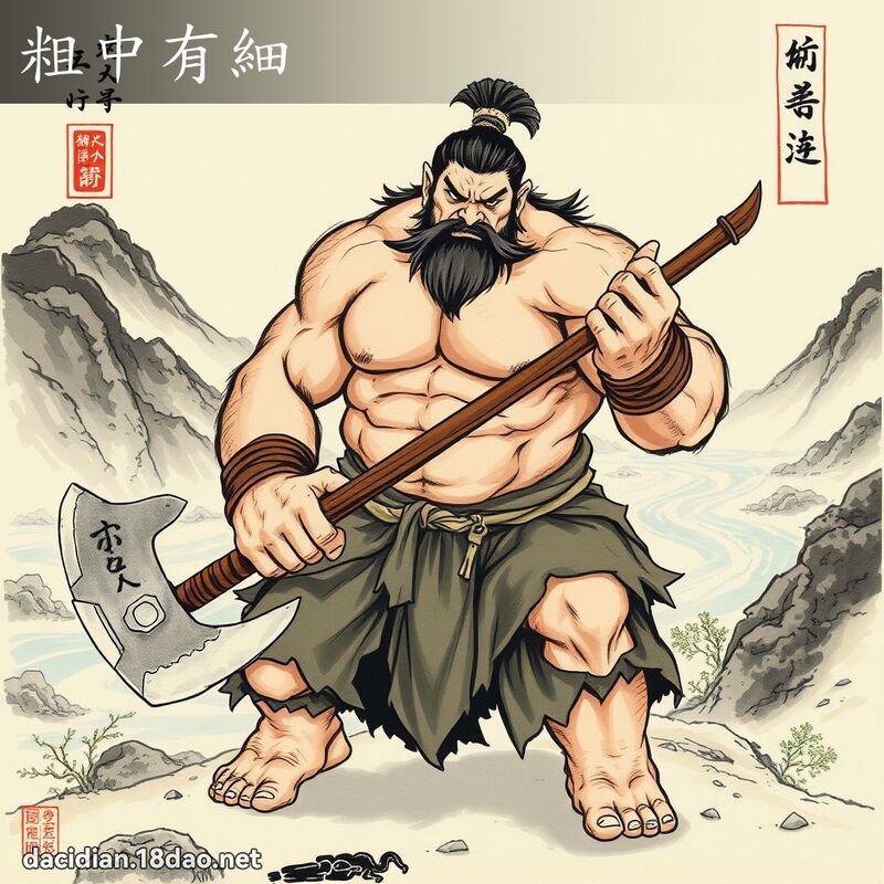粗中有细 配图
