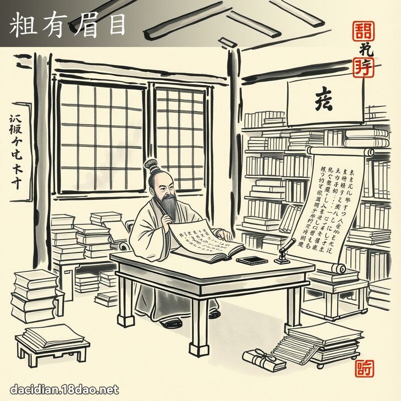 粗有眉目 配图