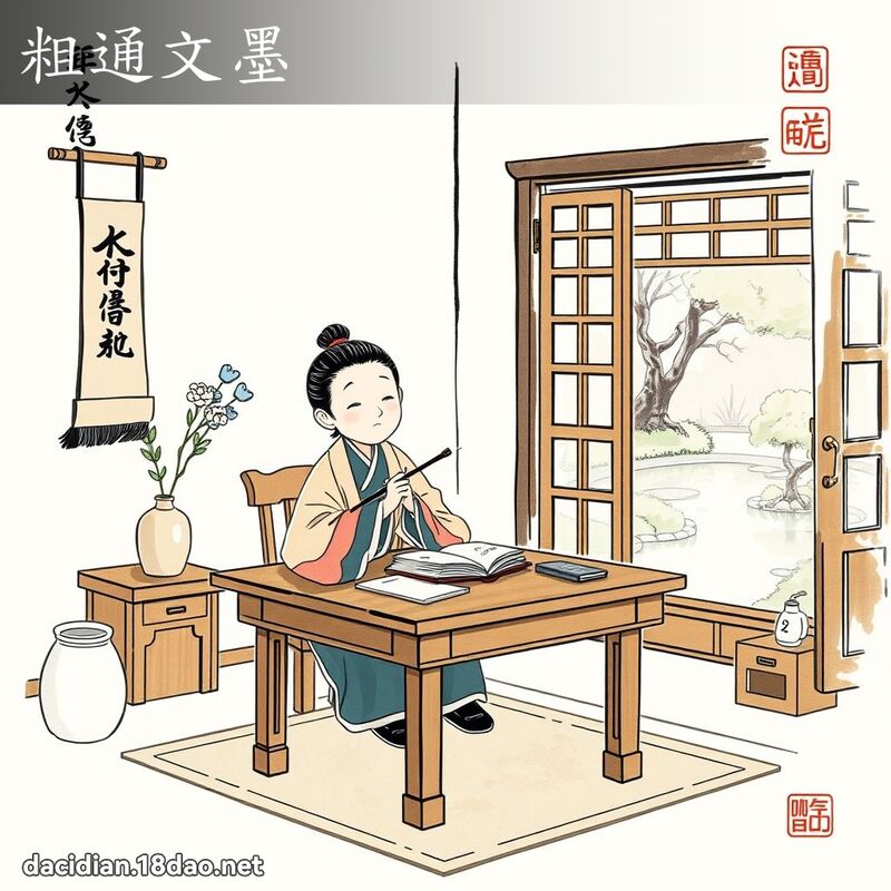 粗通文墨 配图