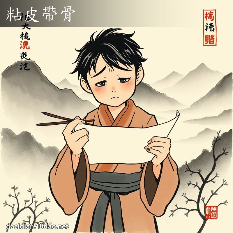 粘皮带骨 配图