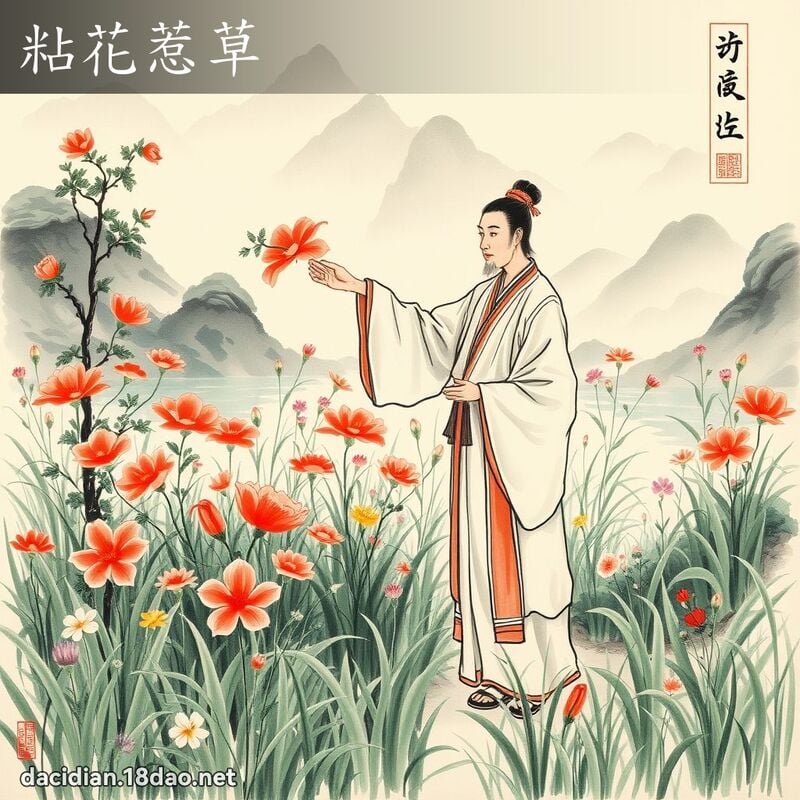 粘花惹草 配图