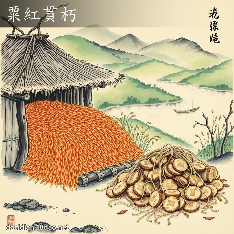 粟红贯朽 配图