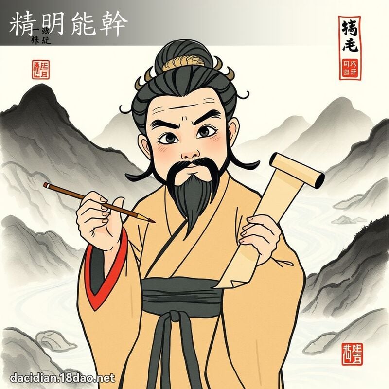精明能干 配图