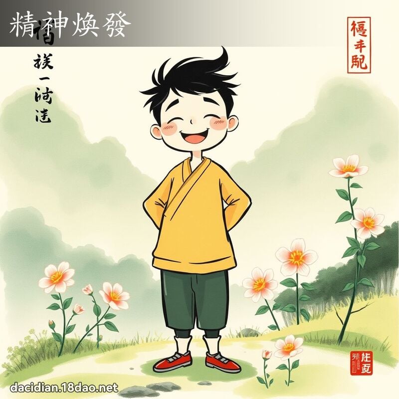 精神焕发 配图