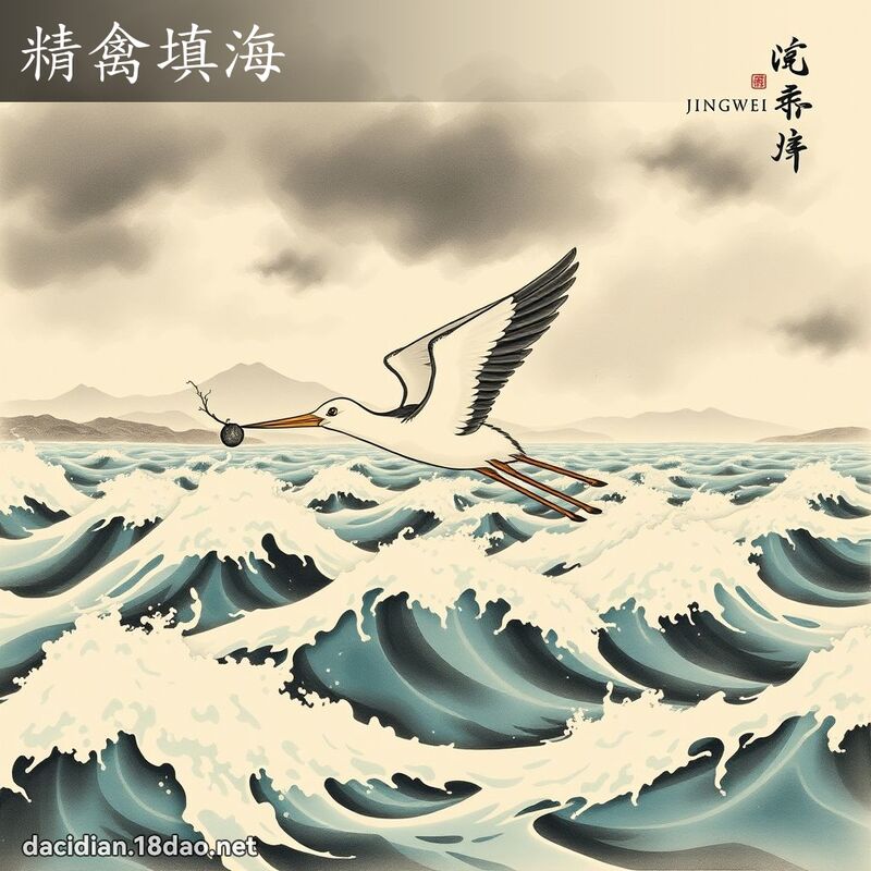 精禽填海 配图