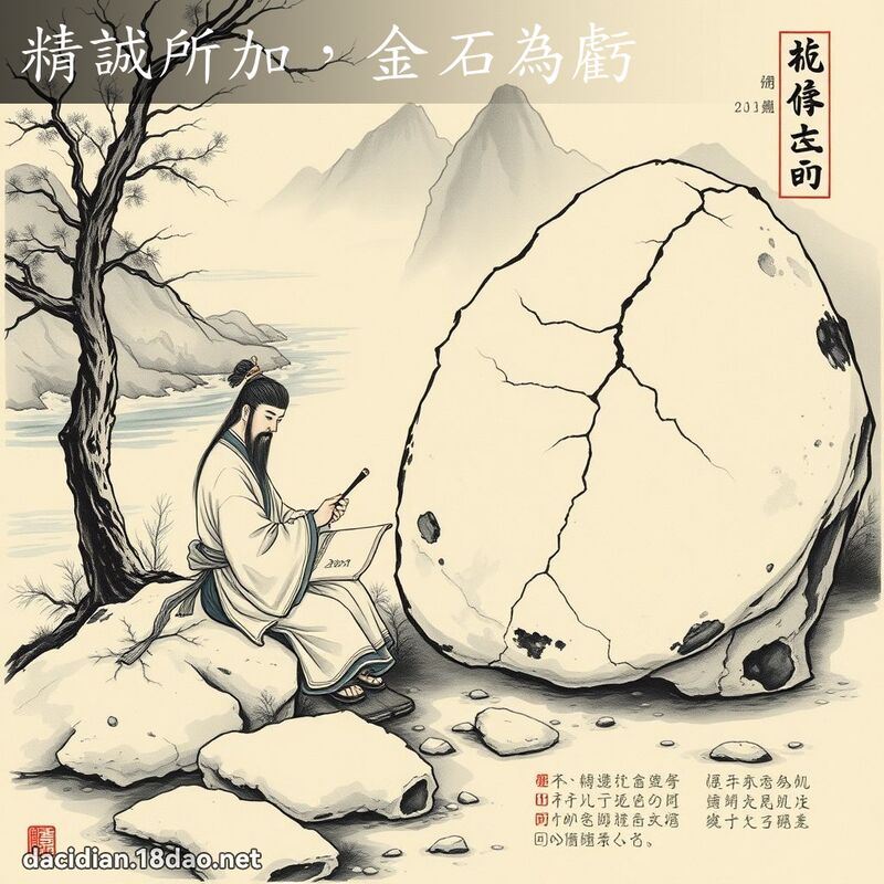 精诚所加,金石为亏 配图