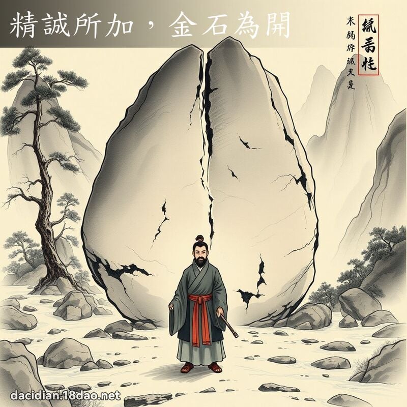 精诚所加,金石为开 配图