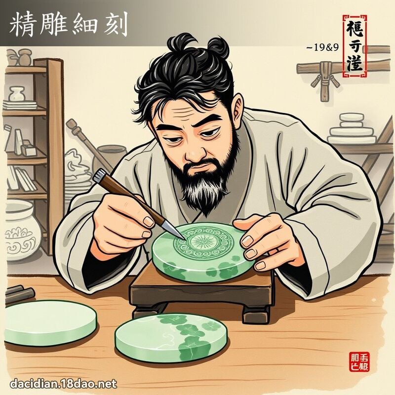 精雕细刻 配图