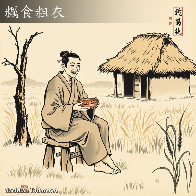 糲食粗衣 配图