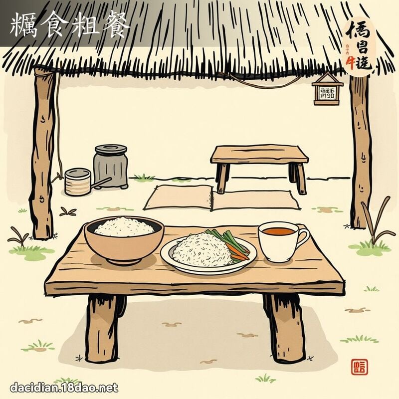 糲食粗餐 配图