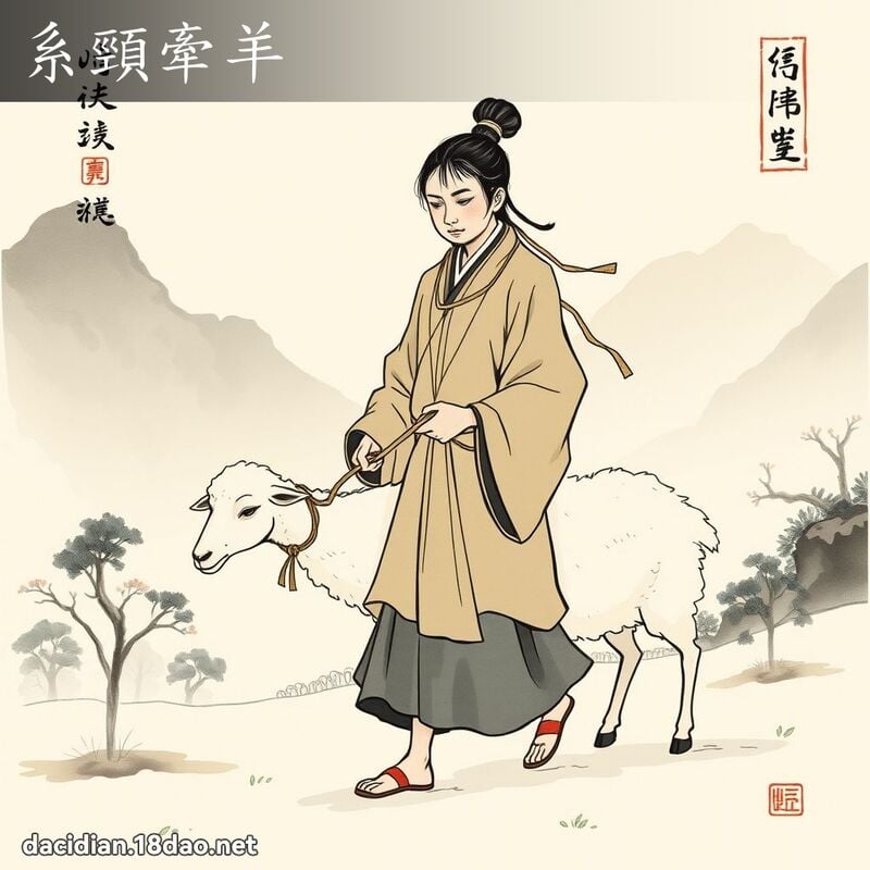 系颈牵羊 配图