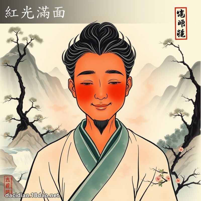 红光满面 配图