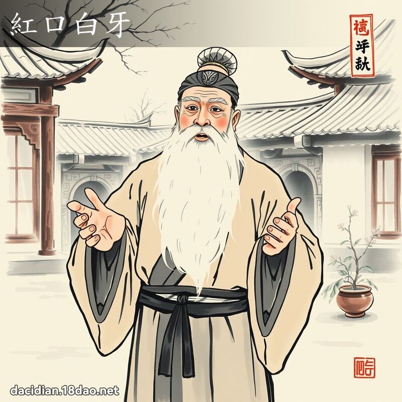 红口白牙 配图