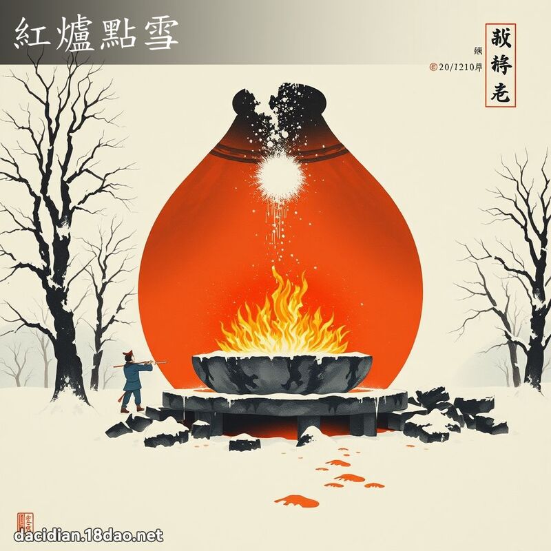 红炉点雪 配图